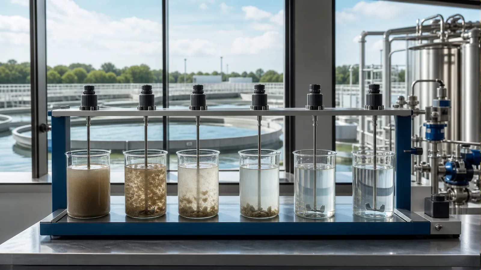 Water-treatment jar testing and process equipment