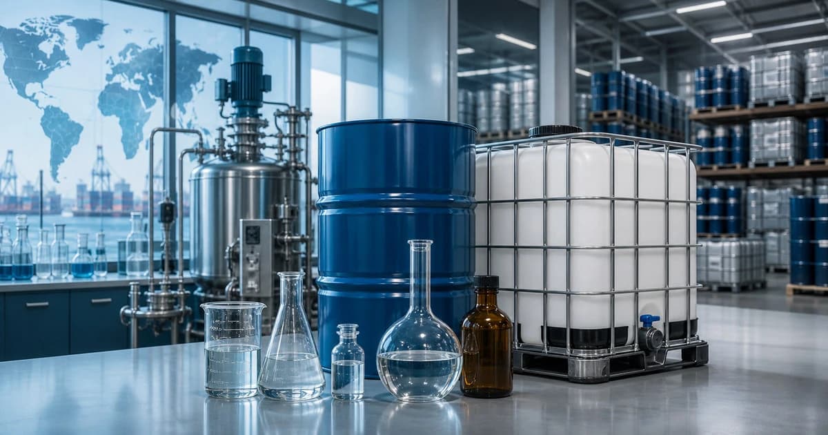 Chemical formulation, bulk packaging and global supply coordination