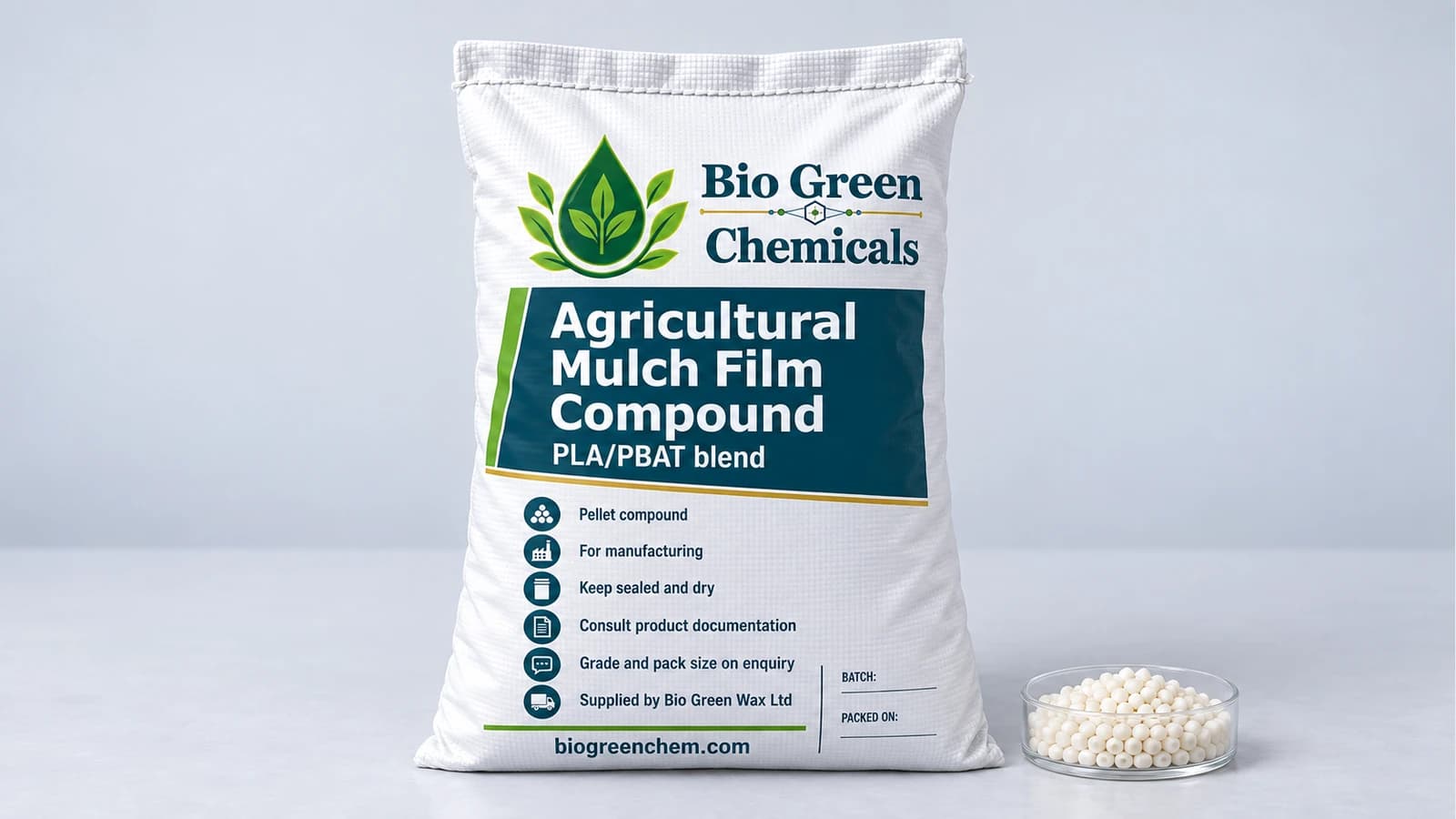 Agricultural Mulch Film Compound (UV Stabilised) – Biopolymers & compostable compounds product from Bio Green Chem