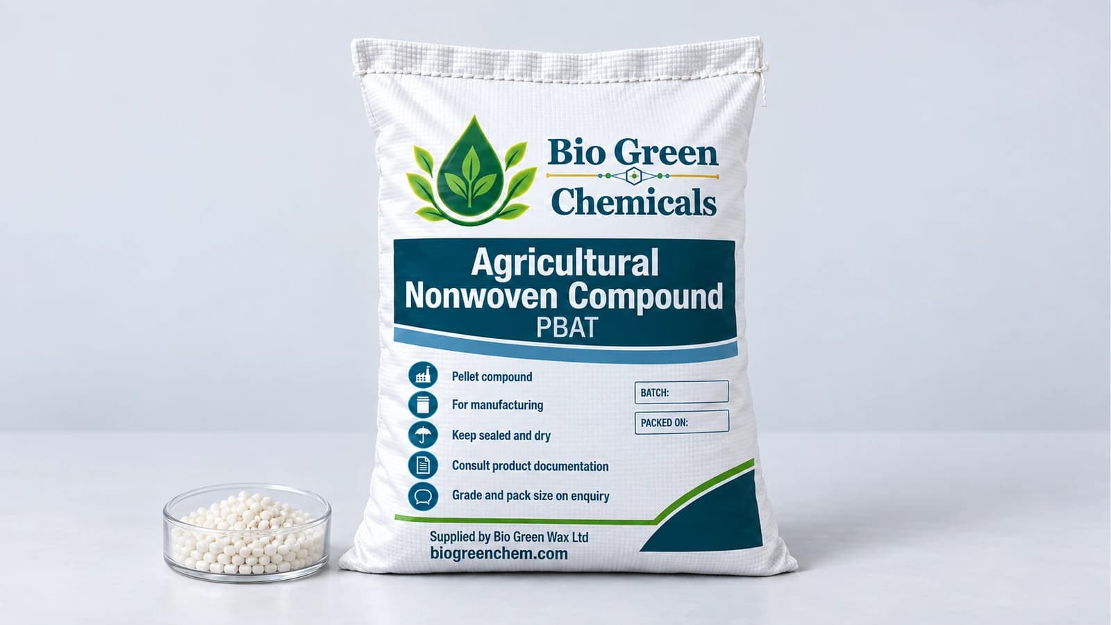 Agricultural Nonwoven Compound (PBAT) – Biopolymers & compostable compounds product from Bio Green Chem