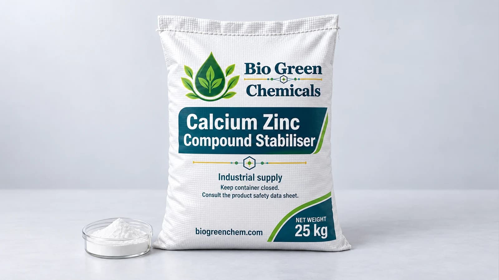 Estabilizante compuesto de calcio-zinc – Specialty chemicals product from Bio Green Chem