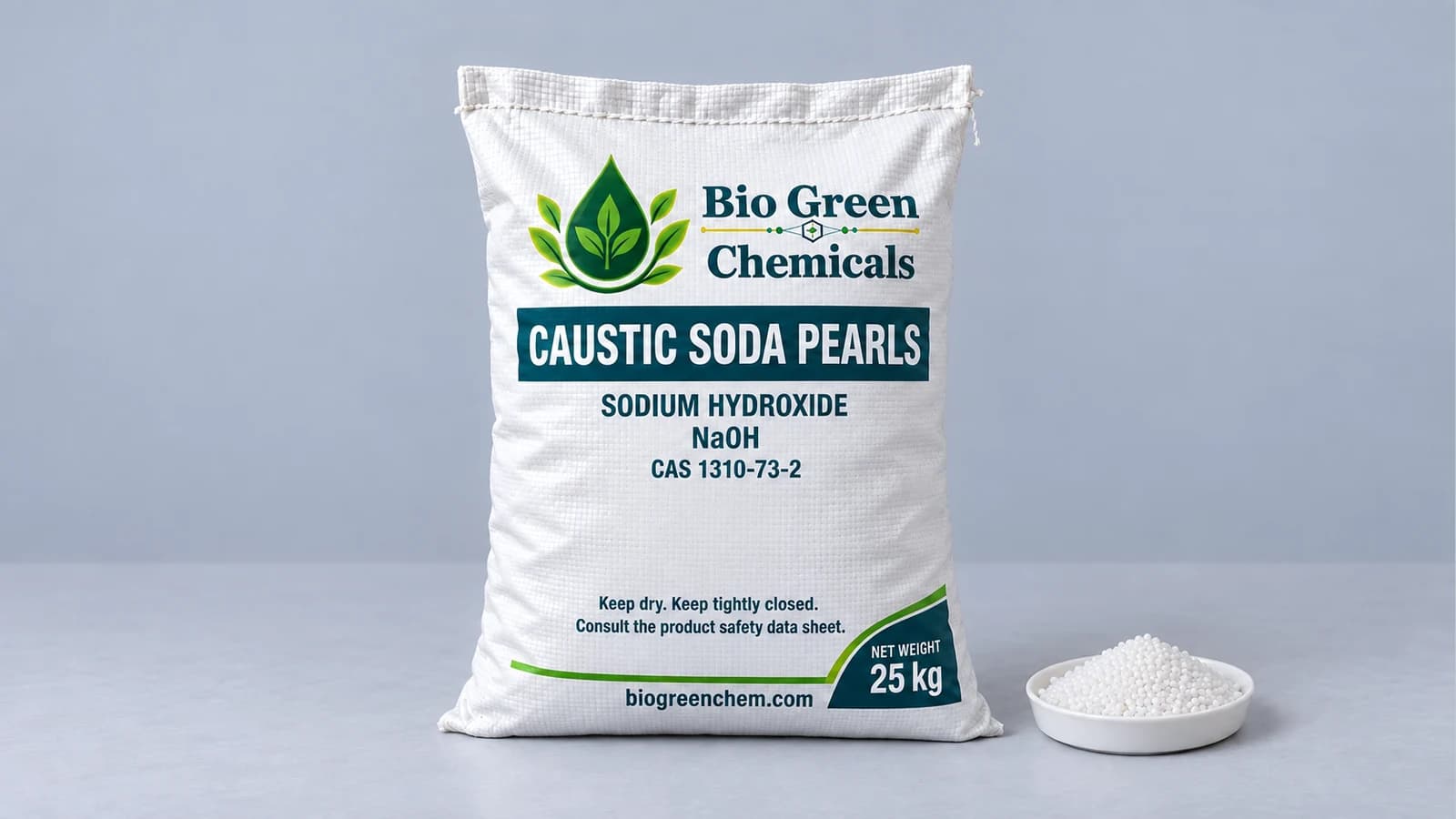 Sosa cáustica en perlas – Acids & salts product from Bio Green Chem