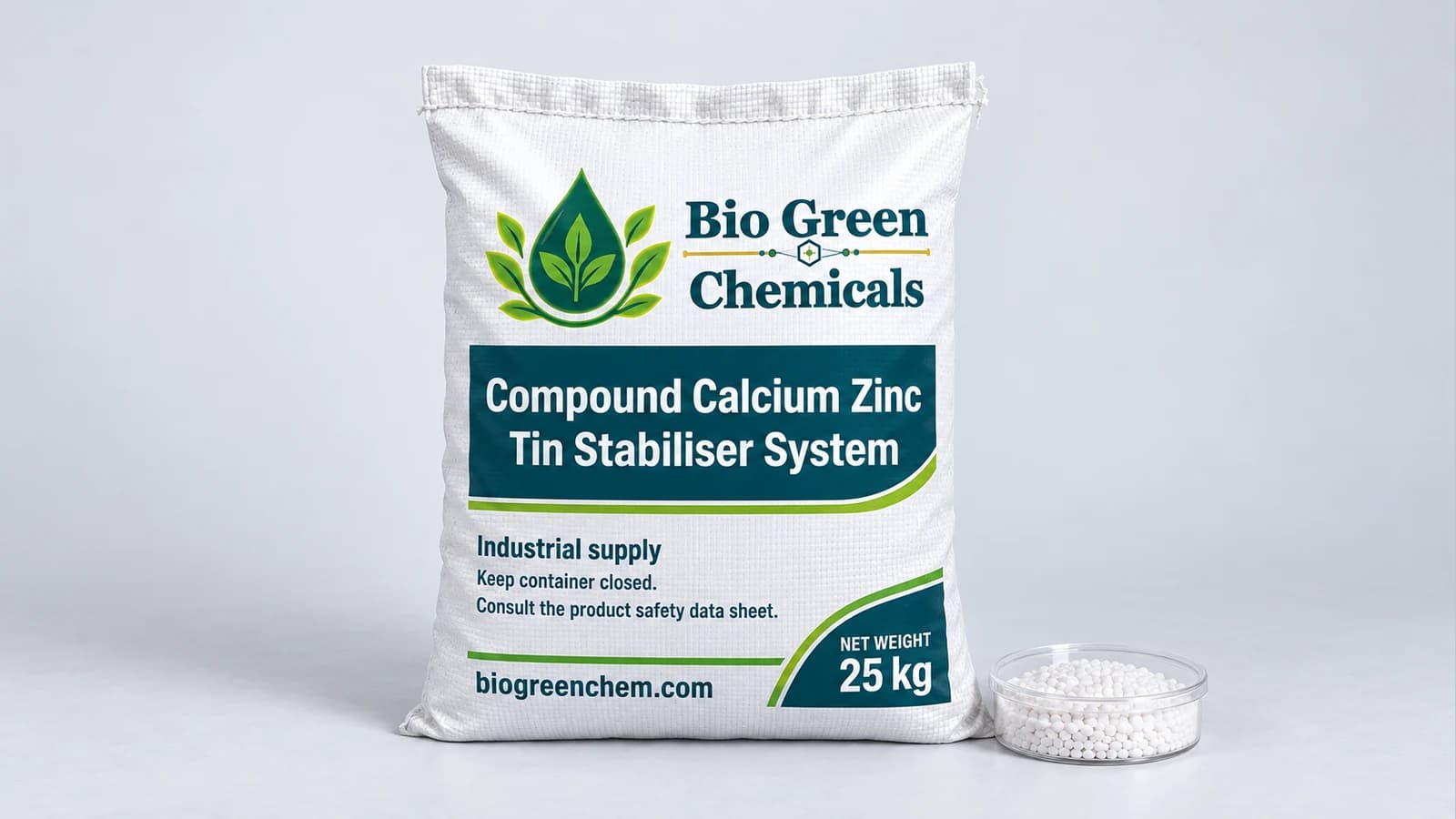 Sistema estabilizante compuesto de calcio-zinc-estaño – Specialty chemicals product from Bio Green Chem