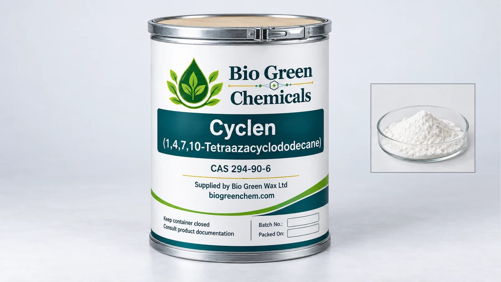 Cyclen (1,4,7,10-Tetraazacyclododecane) – Pharmaceutical intermediates product from Bio Green Chem