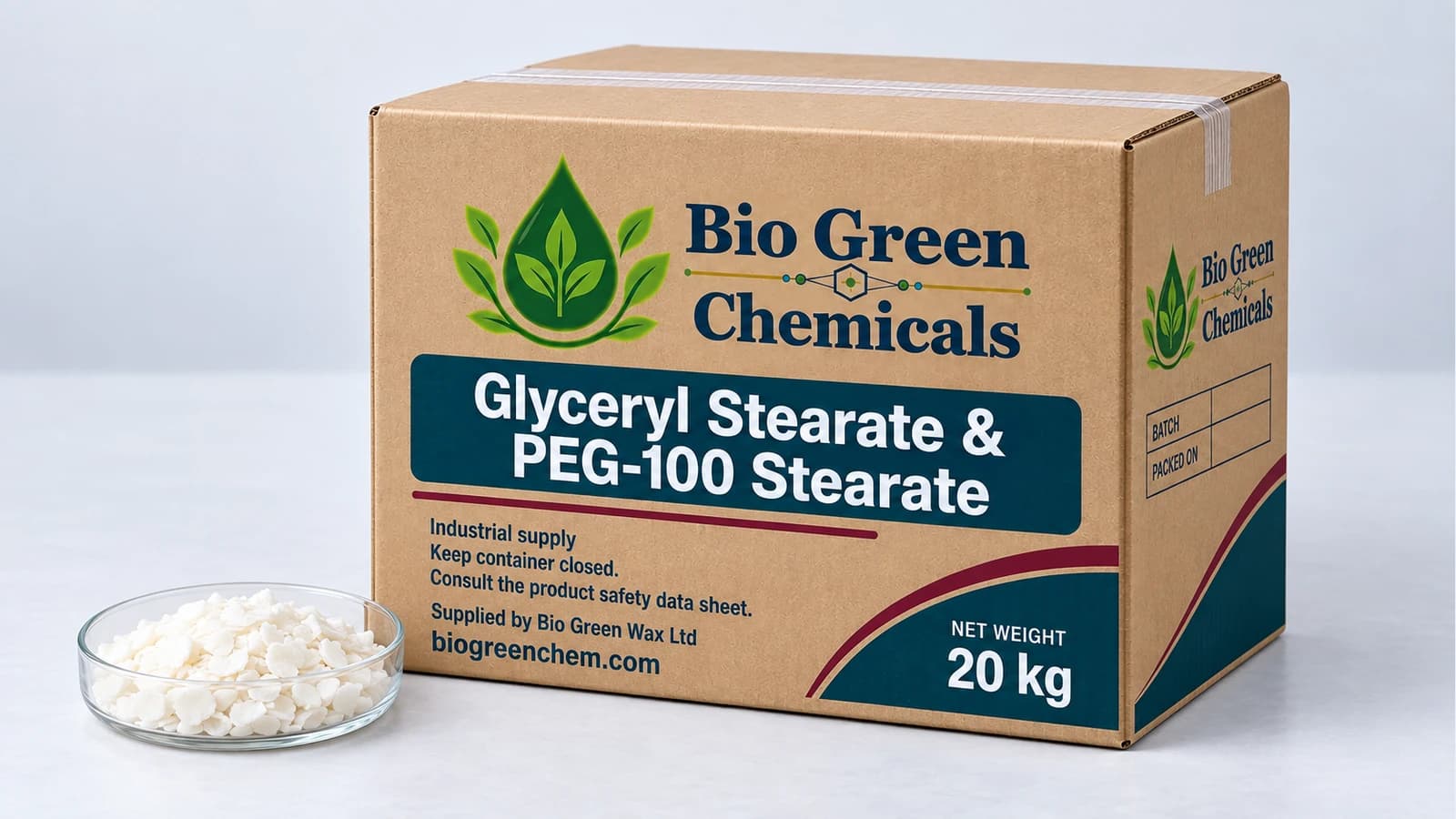 Glyceryl Stearate & PEG-100 Stearate – Cosmetic & Personal Care product from Bio Green Chem