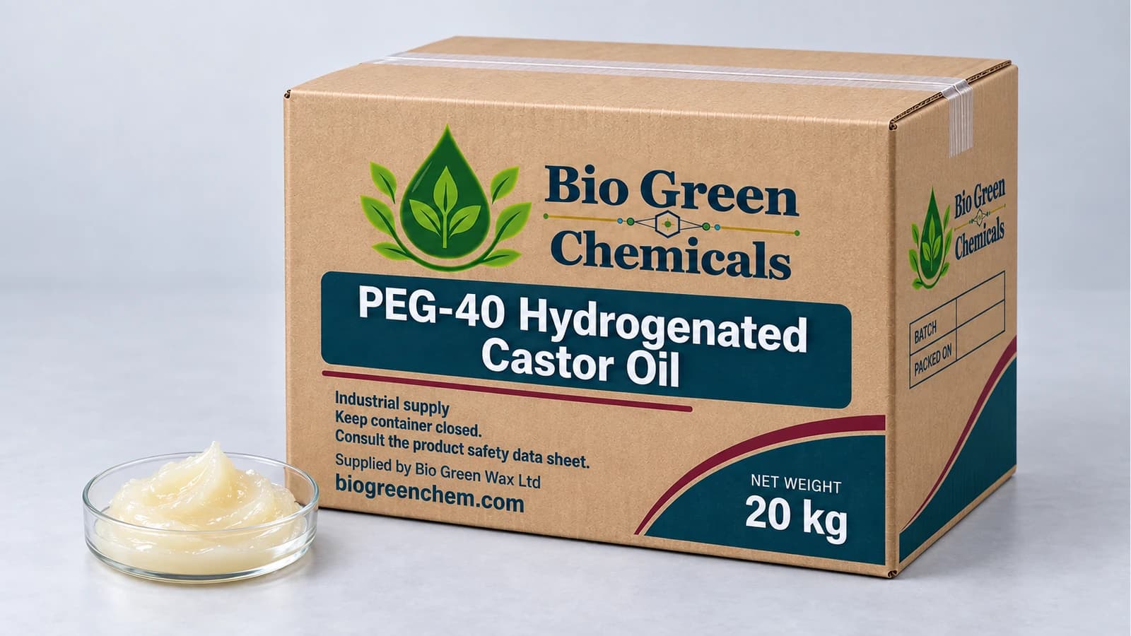 PEG-40 Hydrogenated Castor Oil – Cosmetic & Personal Care product from Bio Green Chem