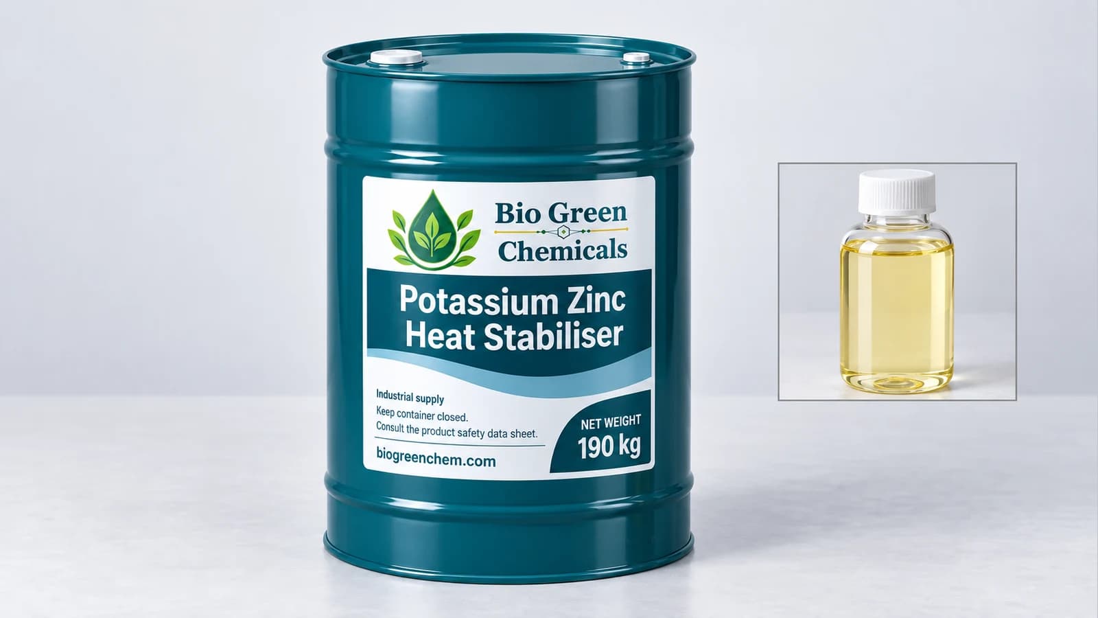 Estabilizante térmico de potasio-zinc – Specialty chemicals product from Bio Green Chem