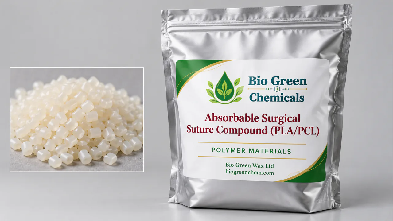 Absorbable Surgical Suture Compound (PLA/PCL) – Biopolymers & compostable compounds product from Bio Green Chem