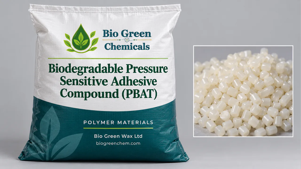 Biodegradable Pressure Sensitive Adhesive Compound (PBAT) – Biopolymers & compostable compounds product from Bio Green Chem