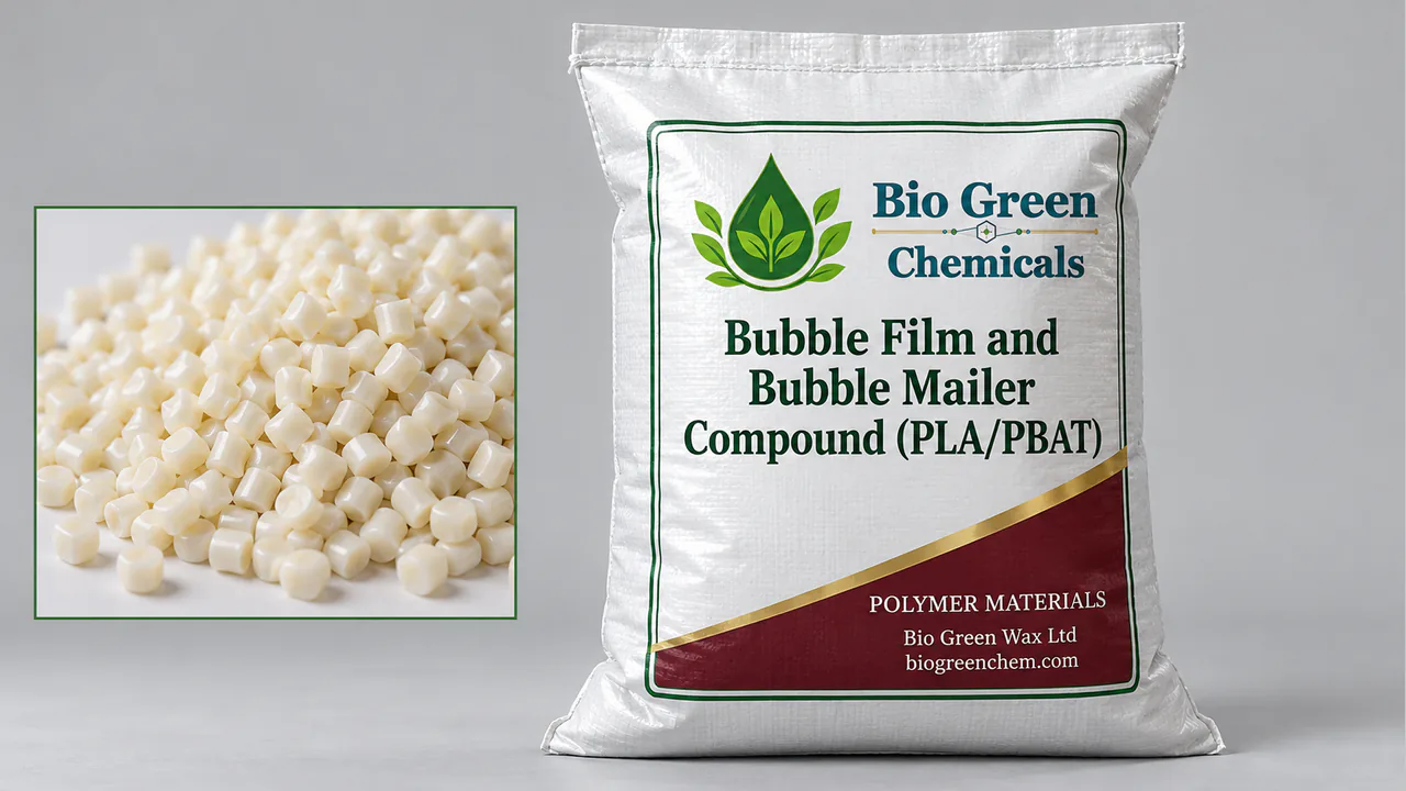 Bubble Film and Bubble Mailer Compound (PLA/PBAT) – Biopolymers & compostable compounds product from Bio Green Chem