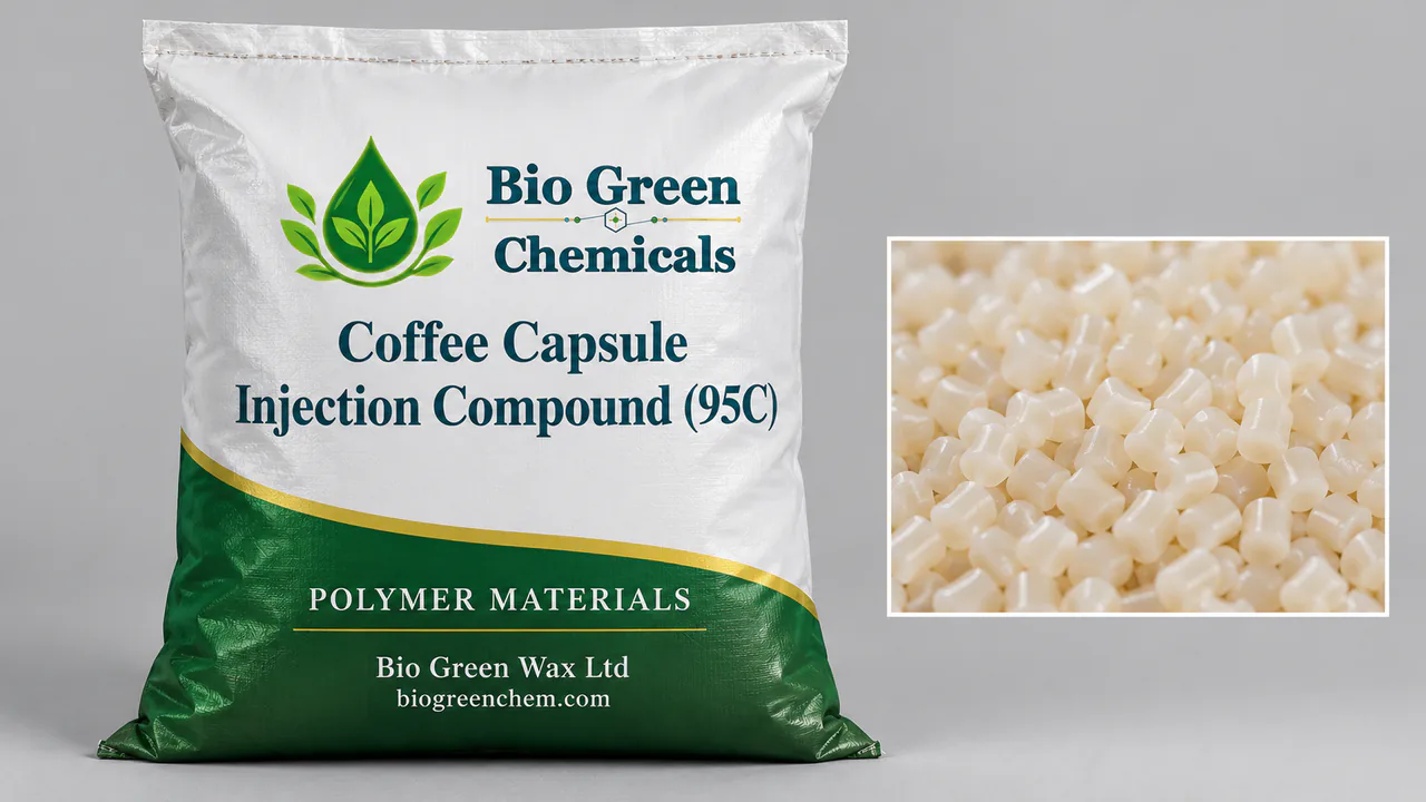 Coffee Capsule Injection Compound (95C, FDA) – Biopolymers & compostable compounds product from Bio Green Chem