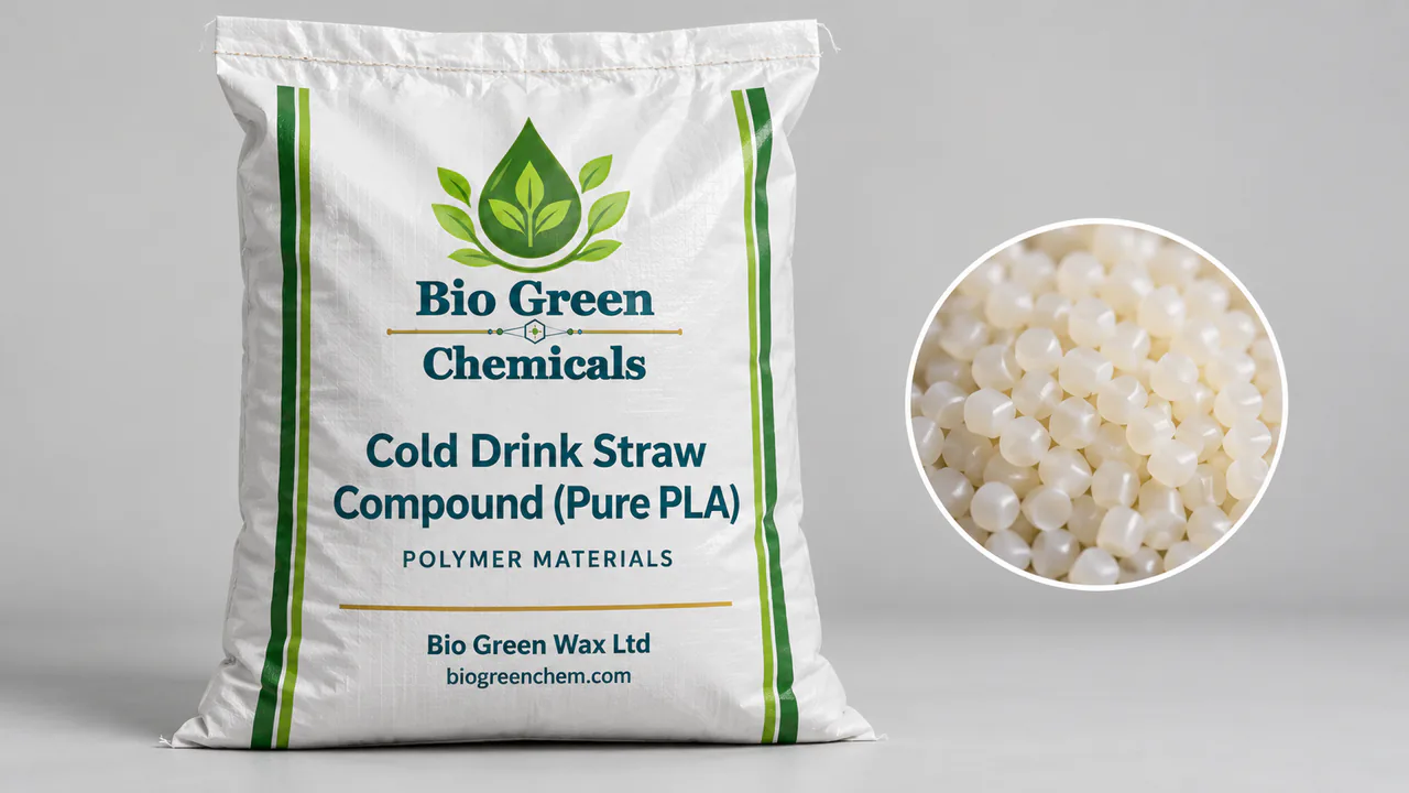 Cold Drink Straw Compound (Pure PLA, FDA) – Biopolymers & compostable compounds product from Bio Green Chem