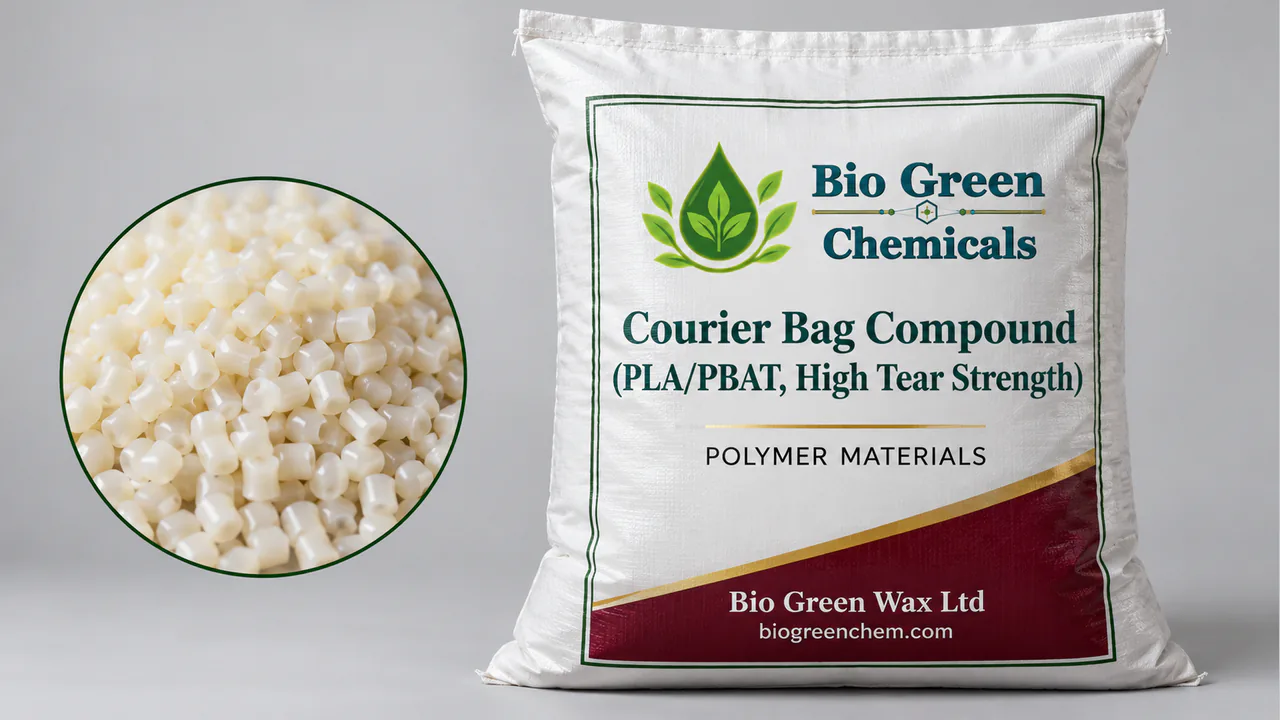 Courier Bag Compound (PLA/PBAT, High Tear Strength) – Biopolymers & compostable compounds product from Bio Green Chem