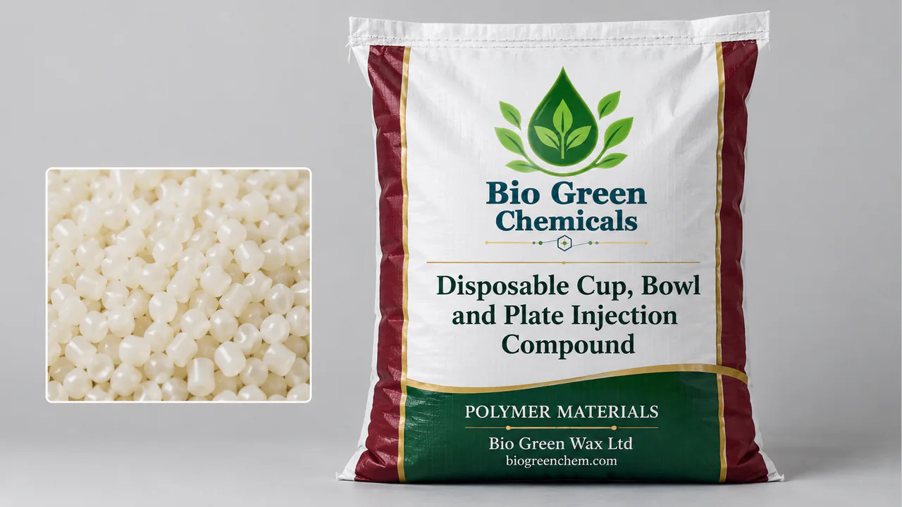 Disposable Cup, Bowl and Plate Injection Compound (FDA) – Biopolymers & compostable compounds product from Bio Green Chem