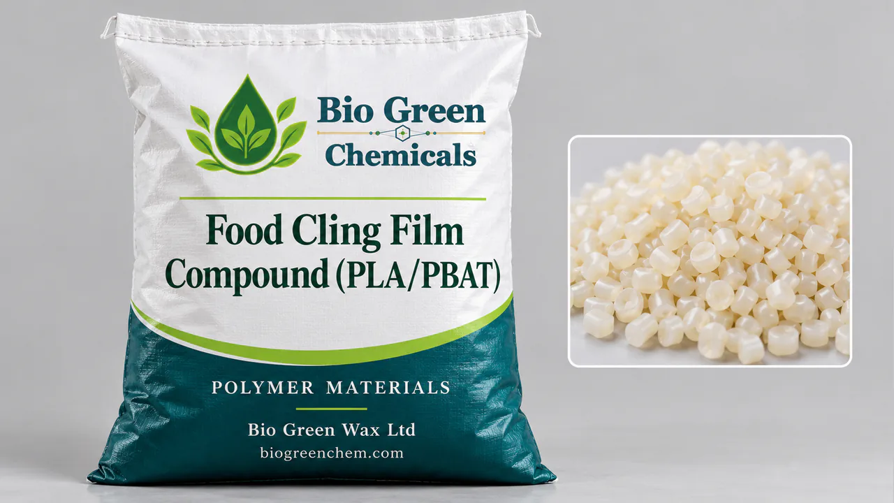 Food Cling Film Compound (PLA/PBAT, FDA) – Biopolymers & compostable compounds product from Bio Green Chem