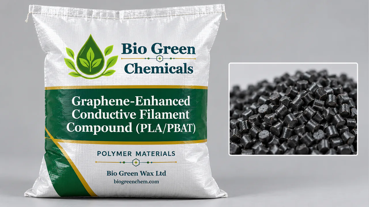 Graphene-Enhanced Conductive Filament Compound (PLA/PBAT) – Biopolymers & compostable compounds product from Bio Green Chem