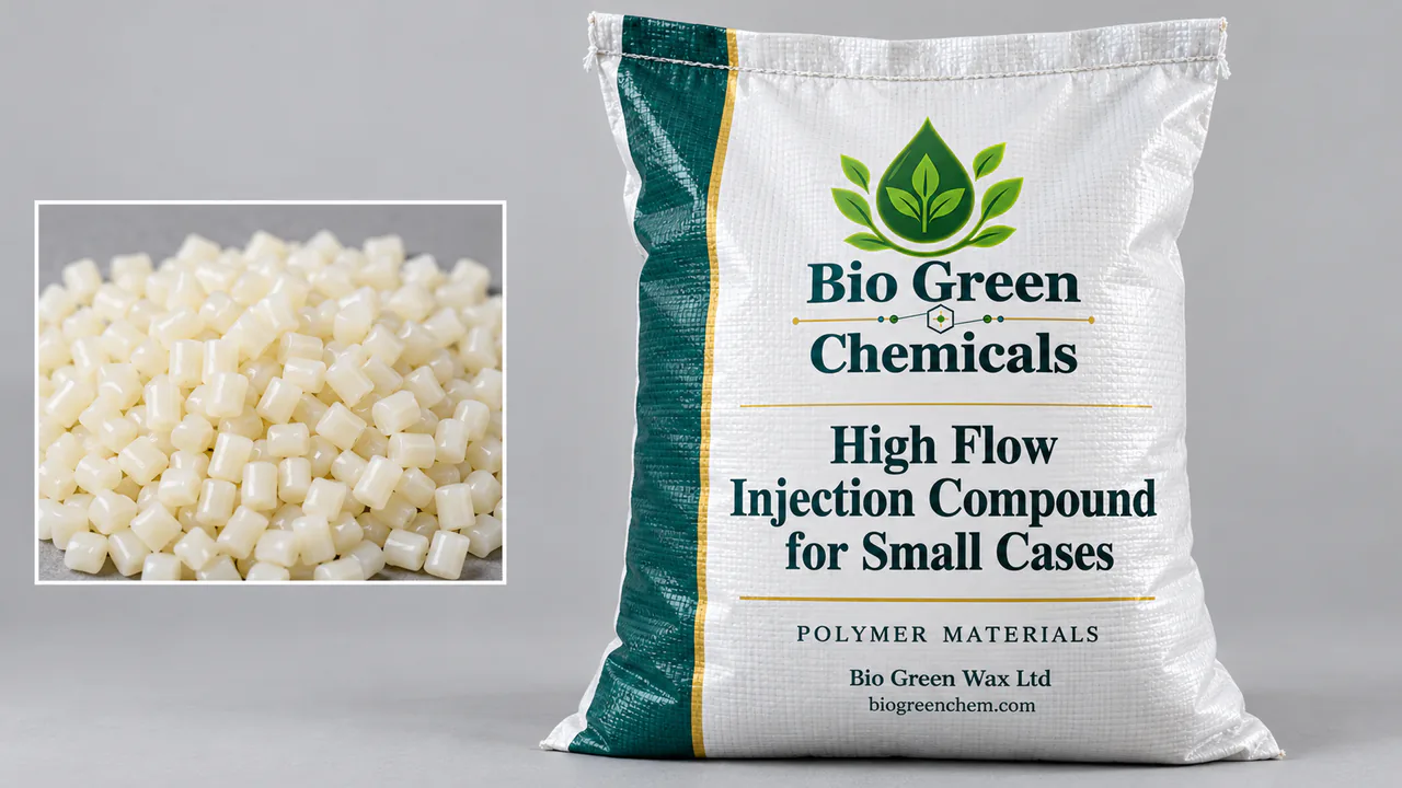 High Flow Injection Compound for Small Cases – Biopolymers & compostable compounds product from Bio Green Chem
