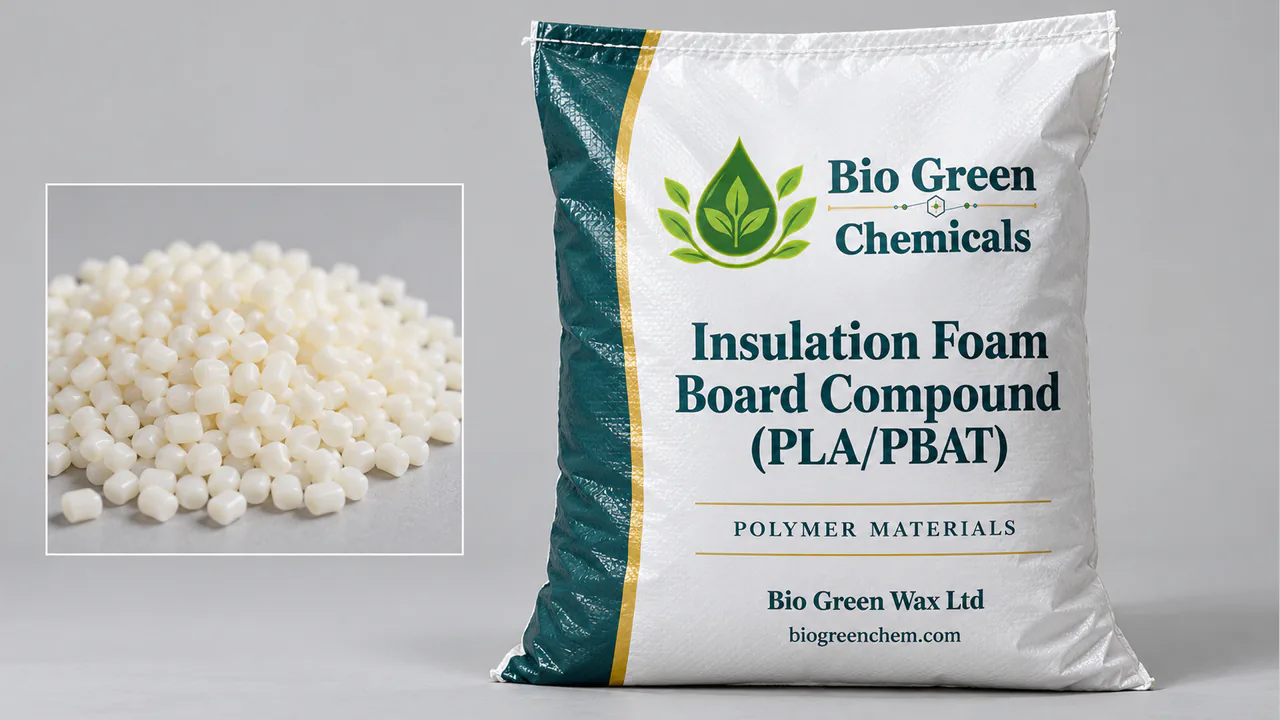Insulation Foam Board Compound (PLA/PBAT) – Biopolymers & compostable compounds product from Bio Green Chem