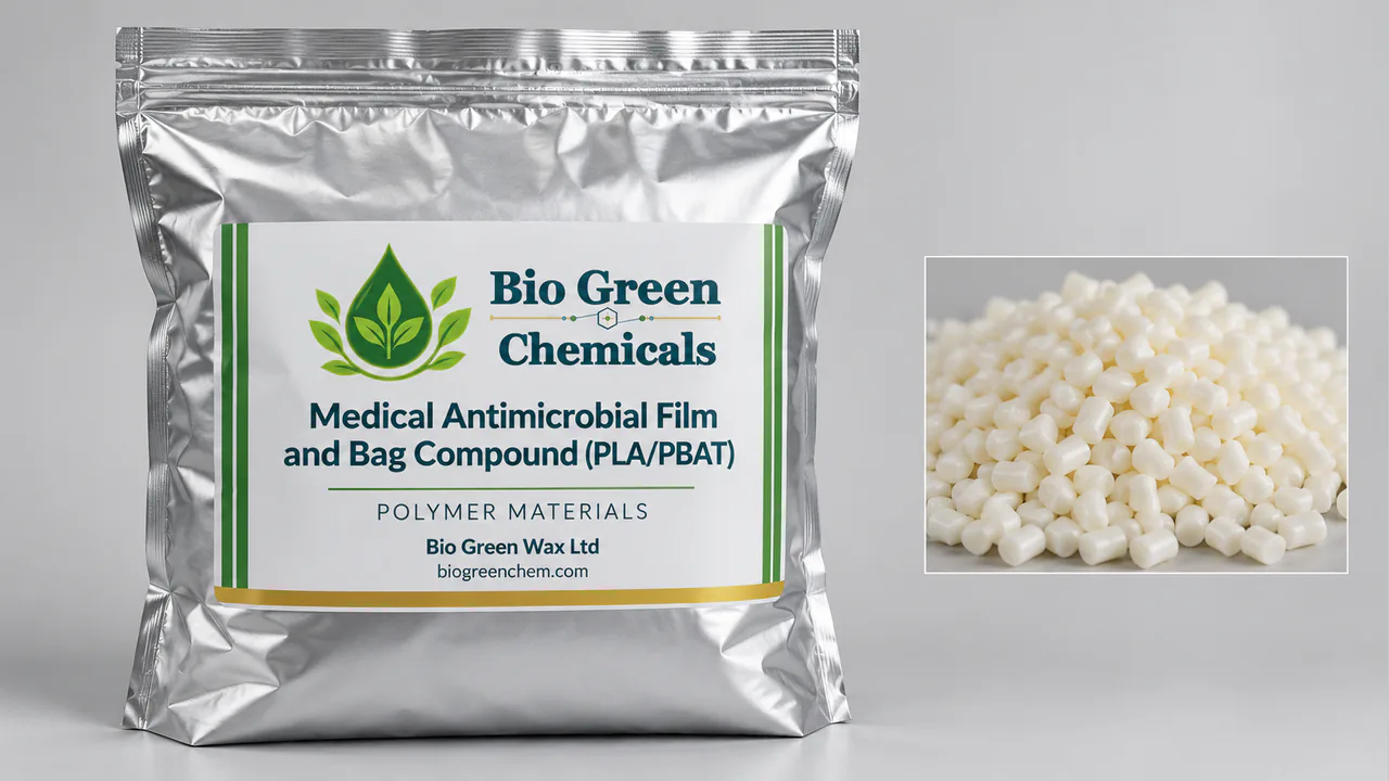 Medical Antimicrobial Film and Bag Compound (PLA/PBAT) – Biopolymers & compostable compounds product from Bio Green Chem