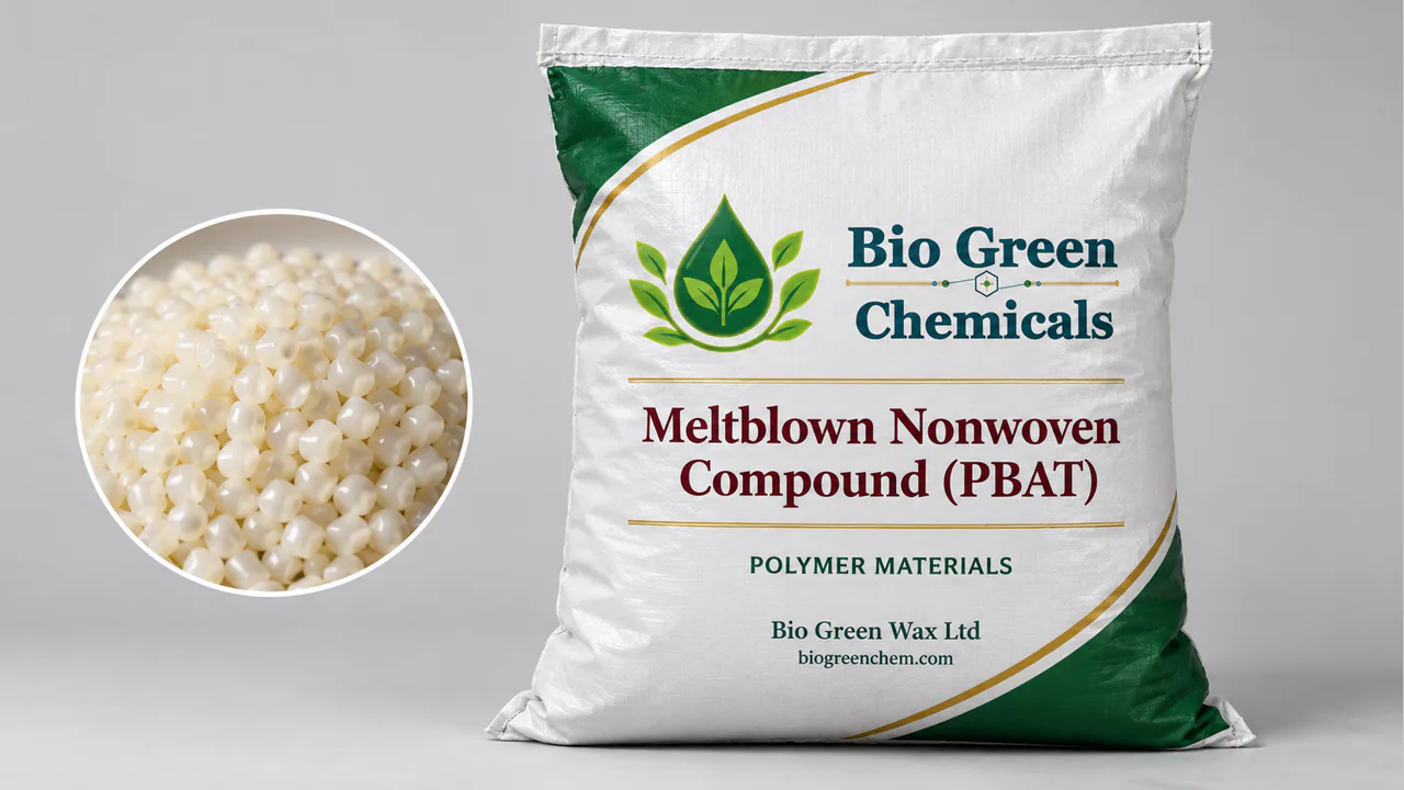 Meltblown Nonwoven Compound (PBAT) – Biopolymers & compostable compounds product from Bio Green Chem