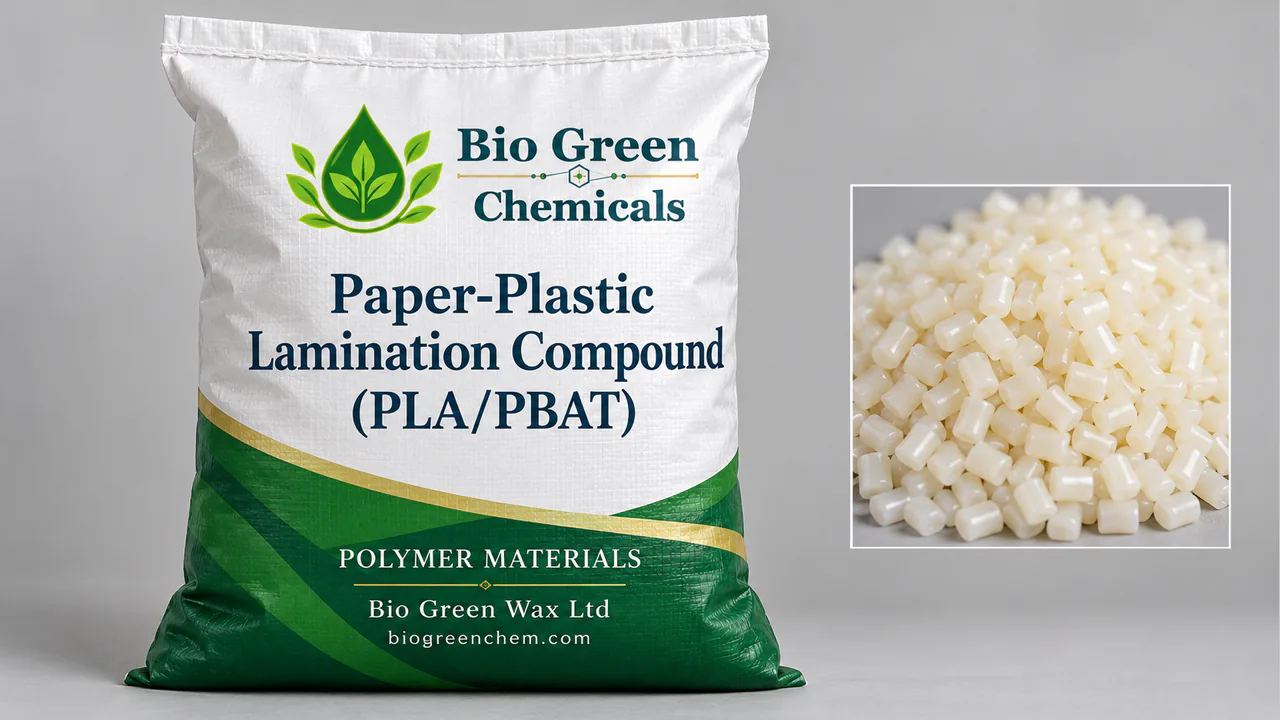 Paper-Plastic Lamination Compound (PLA/PBAT) – Biopolymers & compostable compounds product from Bio Green Chem