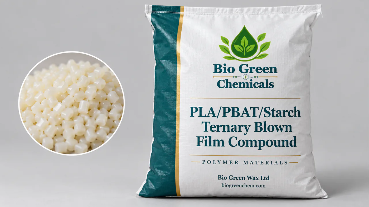 PLA/PBAT/Starch Ternary Blown Film Compound – Biopolymers & compostable compounds product from Bio Green Chem