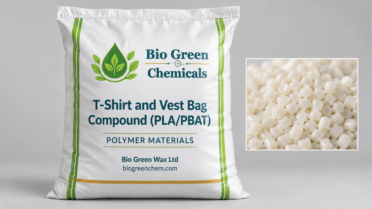 T-Shirt and Vest Bag Compound (PLA/PBAT) – Biopolymers & compostable compounds product from Bio Green Chem