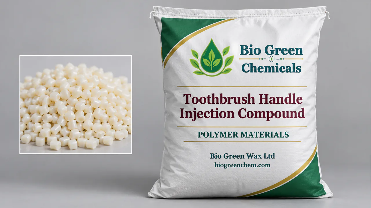 Toothbrush Handle Injection Compound – Biopolymers & compostable compounds product from Bio Green Chem