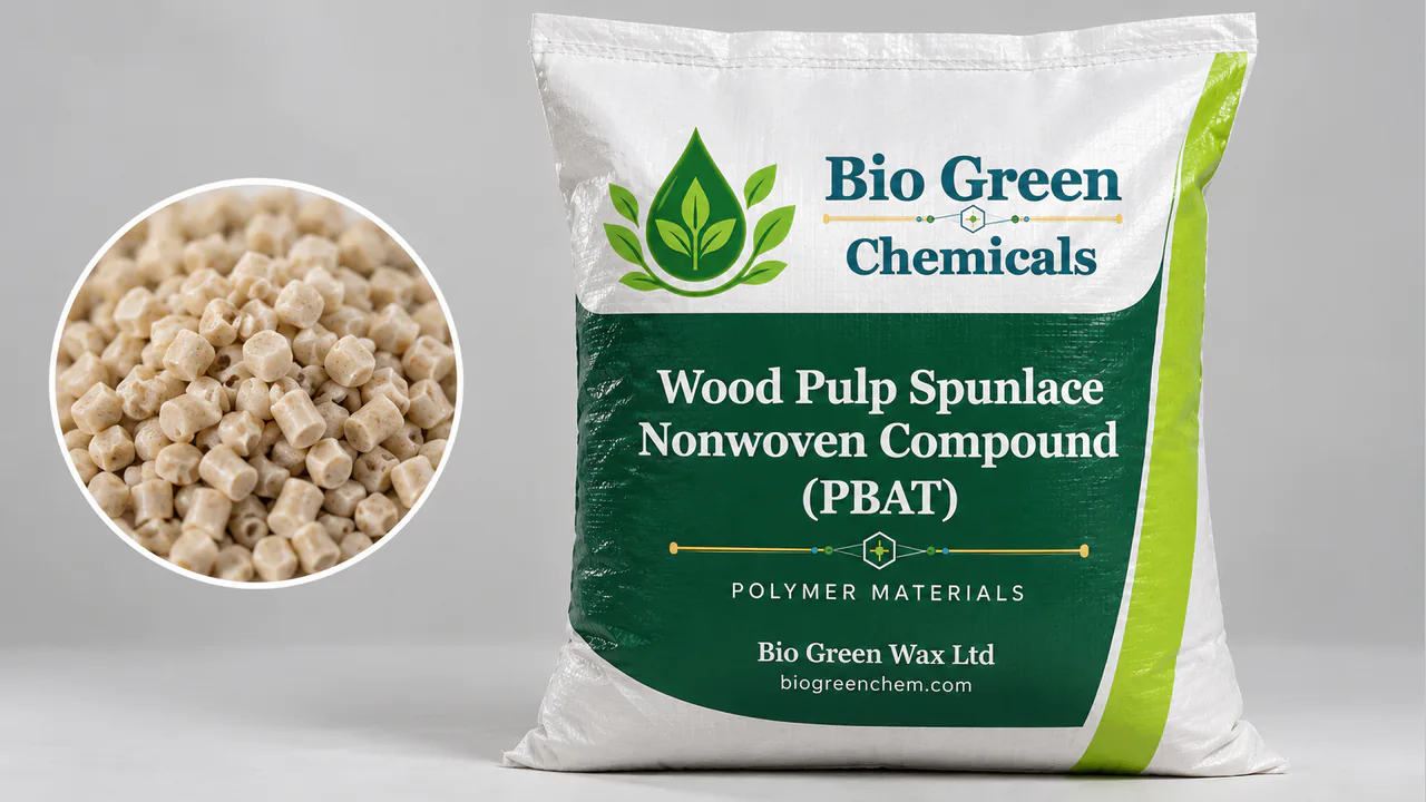 Wood Pulp Spunlace Nonwoven Compound (PBAT) – Biopolymers & compostable compounds product from Bio Green Chem