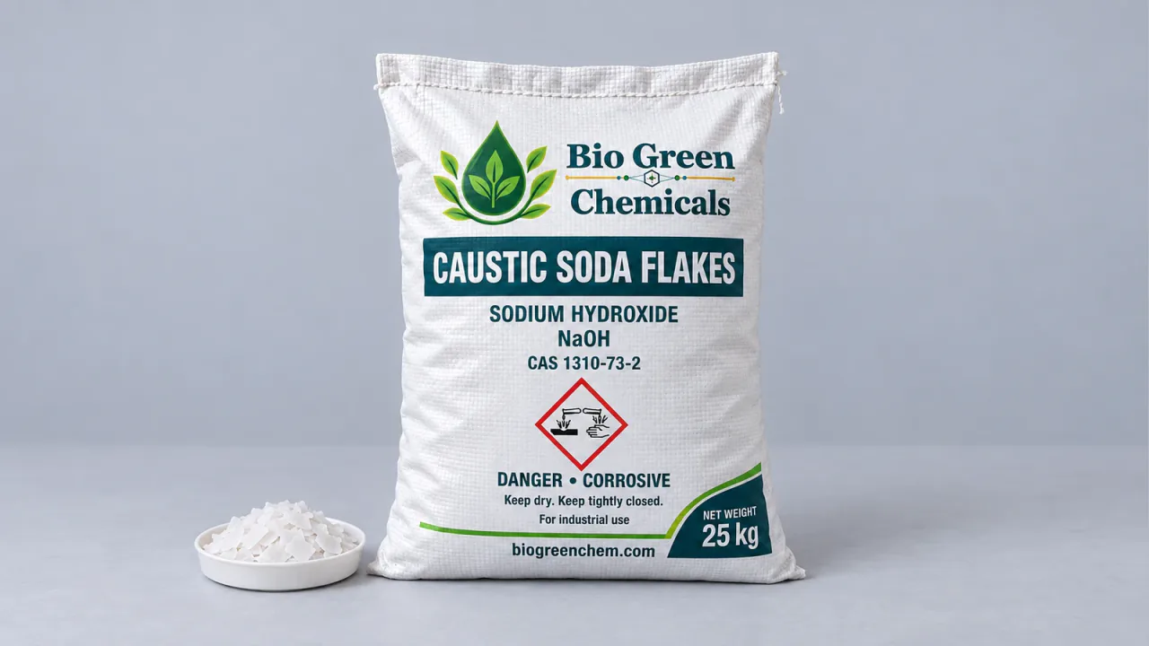 Caustic Soda Flakes – Acids & salts product from Bio Green Chem