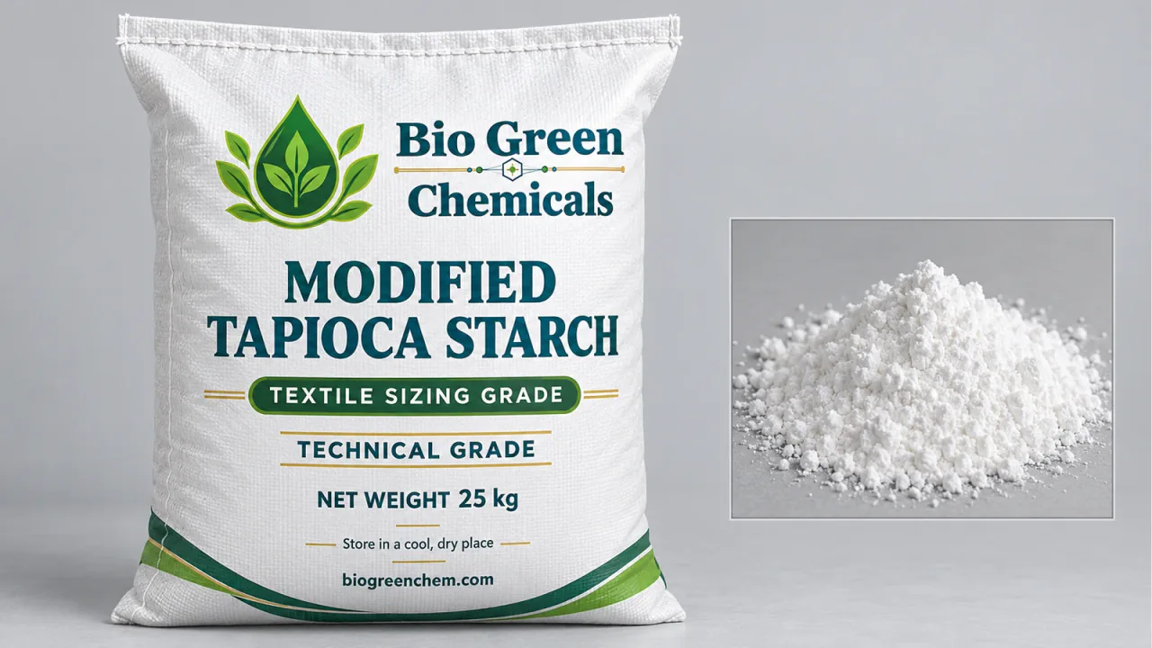 Modified Tapioca Starch (Textile Sizing Grade) – Specialty chemicals product from Bio Green Chem
