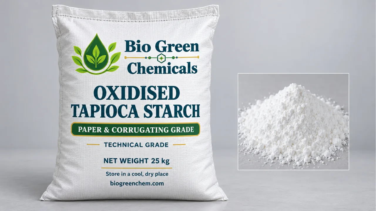 Oxidised Tapioca Starch (Paper & Corrugating Grade) – Specialty chemicals product from Bio Green Chem